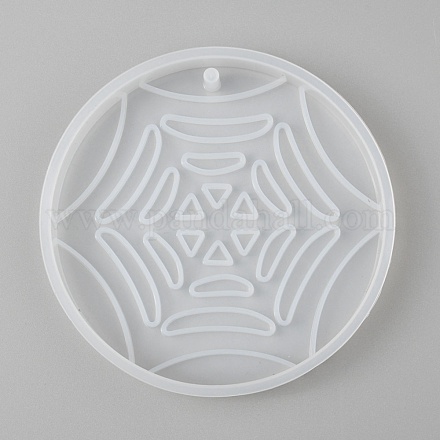 Halloween bricolage pendentif toile d'araignée moules en silicone DIY-P006-36-1