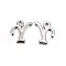 Platinum Plated Alloy Letter Pendants, Rack Plating, Letter.Y, 13x10x2mm, Hole: 1.5mm