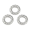 CCB Plastic Linking Rings, Twist Ring, Platinum, 12x3mm, Inner Diameter: 7mm
