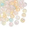 Transparent Resin Beads, Round with Star inside, with Glitter Powder, Mixed Color, 10mm, Hole: 2.2mm