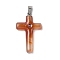 Natural Red Agate Cross Pendants, with Brass Micro Pave Cubic Zirconia Findings, Platinum, Rack Plating, 44.5~45x27.5~28.5x7~8.5mm, Hole: 4x6.5mm