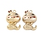Brass Micro Pave Cubic Zirconia Pendants, with Enamel, Snake Charms, Real 18K Gold Plated, 14.5x10x6mm, Hole: 1.2mm