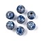 Bohemian Style Printed Schima Wood Beads, Round, Light Grey, 14.2~15x16~16.5mm, Hole: 3.7~4.3mm