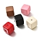 Spray Painted Acrylic Beads, Cube, Mixed Color, 16x15.5x15.5mm, Hole: 3mm