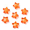 Transparent Acrylic Beads, Bead in Bead, Star, Dark Orange, 12x11x8mm, Hole: 2mm, about 1200pcs/500g