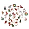 Alloy Enamel Pendants/Charms, Christmas Theme, Mixed Shapes, Mixed Color, 7.4x7.2x1.7cm, 30pcs/box