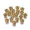 Tibetan Silver Spacer Beads, Flower, Lead Free & Cadmium Free, Antique Golden, 9mm, Hole: 2mm