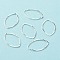 Brass Linking Rings, Long-Lasting Plated, Cadmium Free & Lead Free, Horse Eye, 925 Sterling Silver Plated, 21x13x1mm, Inner Diameter: 19x12mm