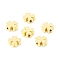 Brass Beads, Long-Lasting Plated, Clover, Real 18K Gold Plated, 5x5x3mm, Hole: 1.2~1.4mm