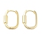 Brass Oval Hoop Earrings for Women, Real 18K Gold Plated, 18.5x13.5mm