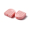 Food Grade Eco-Friendly Silicone Beads, Rainbow, Pink, 19.5x17x6mm, Hole: 2mm