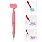 Heart ABS Plastic Nail Art Rhinestones Pickers Pens, Dual-ended Nail Art Dotting Tools, Point Nail Art Craft Tool Pen, with Stainless Steel Finding, Coral, 14x2.5x1.2cm