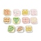 Opaque Resin Cabochons, Imitation Food, Mixed Shapes, 13x14x6~8mm