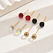 4 Pairs Elegant 201 Stainless Steel Round Stud Earrings for Women, Real 18K Gold Plated, 6mm