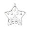 Christmas 201 Stainless Steel Pendants, Star with Christmas Tree, 34x33x1mm, Hole: 1.8mm