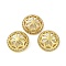 Brass Micro Pave Cubic Zirconia Pendant Bails, Peg Bails, for Half Drilled, Rack Plating, Long-Lasting Plated, Half Round Flower, Golden, 13x7.5mm, Pin: 1.5mm