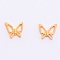 Alloy Cabochons, UV Resin Filling Materilal, Butterfly, Cadmium Free & Lead Free, Golden, 7x8x1.5mm