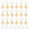 Blank Dome Dangle Earring Making Kit, Including 304 Stainless Steel Earring Hooks, Glass Cabochons, Golden, 48Pcs/box