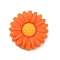 Food Grade Eco-Friendly Silicone Beads, Daisy, Orange Red, 19.5x7.5mm, Hole: 2mm