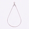 Brass Pendants, for Earring Making, Teardrop, Platinum, 44x22x1.5mm, Hole: 1mm