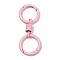 Alloy Spring Gate Clasps, with Spring Findings, Pink, 76.5mm