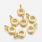 Tibetan Style Hangers, Bail Beads, Rondelle, Golden, Cadmium Free & Nickel Free & Lead Free, 6.5x2mm, Hole: 2mm, Inner Diameter: 3mm