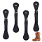 2 Pairs Leather Spur Straps, Adjustable Boot Straps for Thigh High Boot, with Alloy Center Bar Buckle, for Equestrian Supplies, Black, 240x36x15.5mm, Hole: 7.5mm, 2 pairs/set
