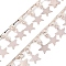 Handmade Brass Star Chains, for Necklaces Bracelets Making, Long-Lasting Plated, Soldered, with Spool, Rose Gold, 6x6x1mm, about 16.40 Feet(5m)/Roll