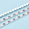 Iron Rhinestone Cup Chains, with ABS Plastic Imitation Pearl, with Spool, Silver, Plum, 2.5x2x2mm, about 10yard/Roll