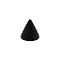 Wooden Finger Ring Display Stands, Cone Shaped, Black, 3x3cm