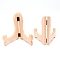 Wood Tea Display Stands, with Iron Finding, BurlyWood, 17x12x0.95cm