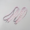 Polyester Shoelaces, Heart Pattern, White, 1200x9x3.5mm
