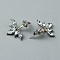 Fashional Crystal Rhinestone Flower Dangle Stud Earrings, Alloy Jewelry for Women, Platinum, 26.5x26mm, Pin: 0.8mm
