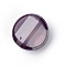 Imitation Jade Glass Beads, Flat Round, Purple, 14x6.5mm, Hole: 1.2mm