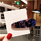 Cellulose Acetate Alligator Hair Clips, Hair Accessories for Girls Women, Teardrop, Indigo, 70mm