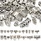 60Pcs 20 Styles Tibetan Style Alloy Tube Bails, Loop Bails, Hanger Links, Antique Silver, 8~15x7~22x5~11mm, Hole: 1~2.7mm, Inner Diameter: 3~6mm, 3pcs/style