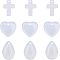 Opalite Pendants, with Iron and Brass Findings, Mixed Shapes, 30pcs/box