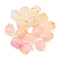 Opaque Acrylic Beads, Bud, with Glitter Powder, Rack Plating, Hot Pink, 9x8.5mm, Hole: 1.5mm