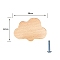 Wood Drawer Knobs, Cabinet Handle, with Screw, Cloud, 42x58mm