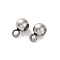 202 Stainless Steel Beads, with Rubber Inside, Slider Beads, Rondelle, Stainless Steel Color, 6x4x3mm, Hole: 1.6mm, Rubber Hole: 0.5mm.
