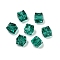 Imitation Austrian Crystal Beads, K9 Glass, Square Faceted, Teal, 10x10x10mm, Hole: 1.8mm