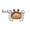 Natural Picture Jasper Pendants, Crab, 20mm