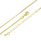 Brass Box Chain Necklaces, Real 18K Gold Plated, 16.14 inch(41cm)