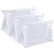 Nylon Storage Bags, Rectangle with Zipper, for Cosmetic & Daily Necessities Supplies, White, 248x152x10mm