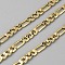 Long-Lasting Plated Brass Figaro Chains, Unwelded, Real 14K Gold Plated, 12.8x5x1mm