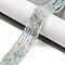 Natural Flower Amazonite Beads Strands, Faceted Table Cut Cube, 2x2x2.5mm, Hole: 0.6mm, about 184pcs/strand, 15.35 inch(39cm)
