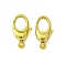 Brass Lobster Claw Clasps, Cadmium Free & Nickel Free & Lead Free, Raw(Unplated), 19x10x4mm, Hole: 1.6mm