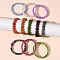 Oval Natural Malaysia Jade Beaded Stretch Bracelets, Mixed Color, Inner Diameter: 2-3/8 inch(6cm)
