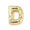 Brass Micro Pave Clear Cubic Zirconia Pendants, Long-Lasting Plated, Cadmium Free & Lead Free, Real 18K Gold Plated, Letter A~Z, Letter D, 18~19x11~21x5mm, Hole: 2.8~3x1.8~2mm