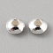 925 Sterling Silver Spacer Beads, Rondelle, Silver, 3x2mm, Hole: 1mm